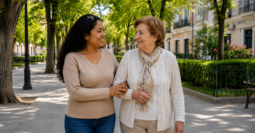 La salud mental de las trabajadoras del hogar y de los cuidadores migrantes que cuidan de personas mayores