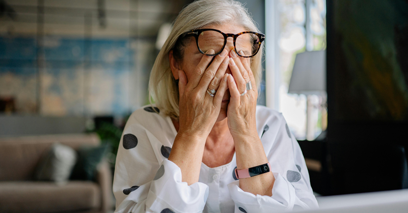 Persona con estrés.