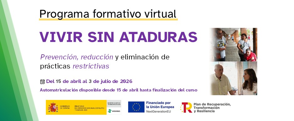 Cartel de curso vivir son ataduras.