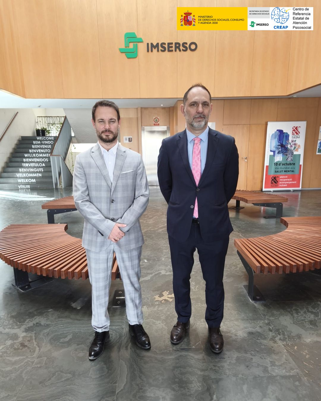 De izquierda a derecha: Juan Lázaro Mateo, director del Creap y Antonio Balbontín López-Cerón, secretario general del Imserso